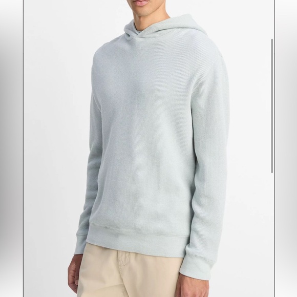 Vince Mouliné Pima Cotton Thermal Hoodie - Picture 3 of 10